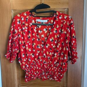 Faithfull the Brand First Light Top in Red Jasmine Floral